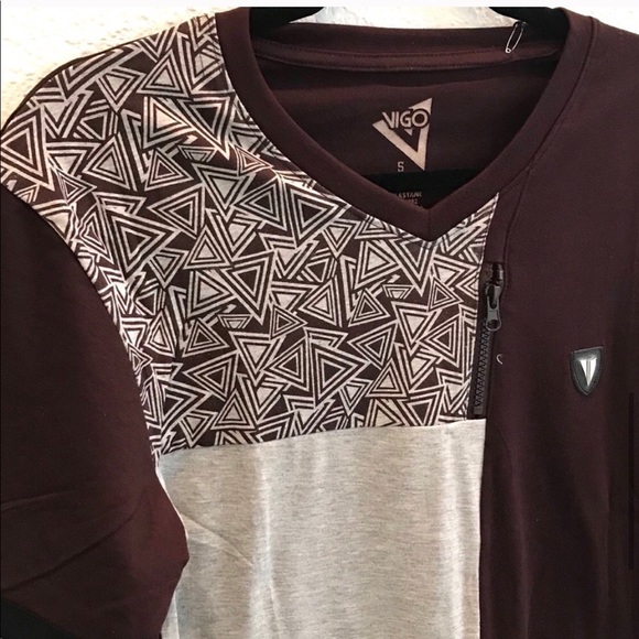 NWT Sale ! Mens Vneck Hybrid Zipper Tee - Picture 6 of 6